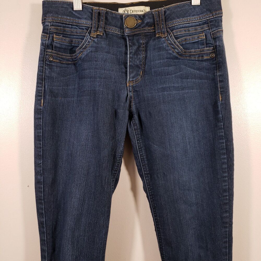 Democracy Jeans Womens 30x25 Size 4 Ab Tech Dark Wash Skinny Stretch Elastic - Picture 9 of 16
